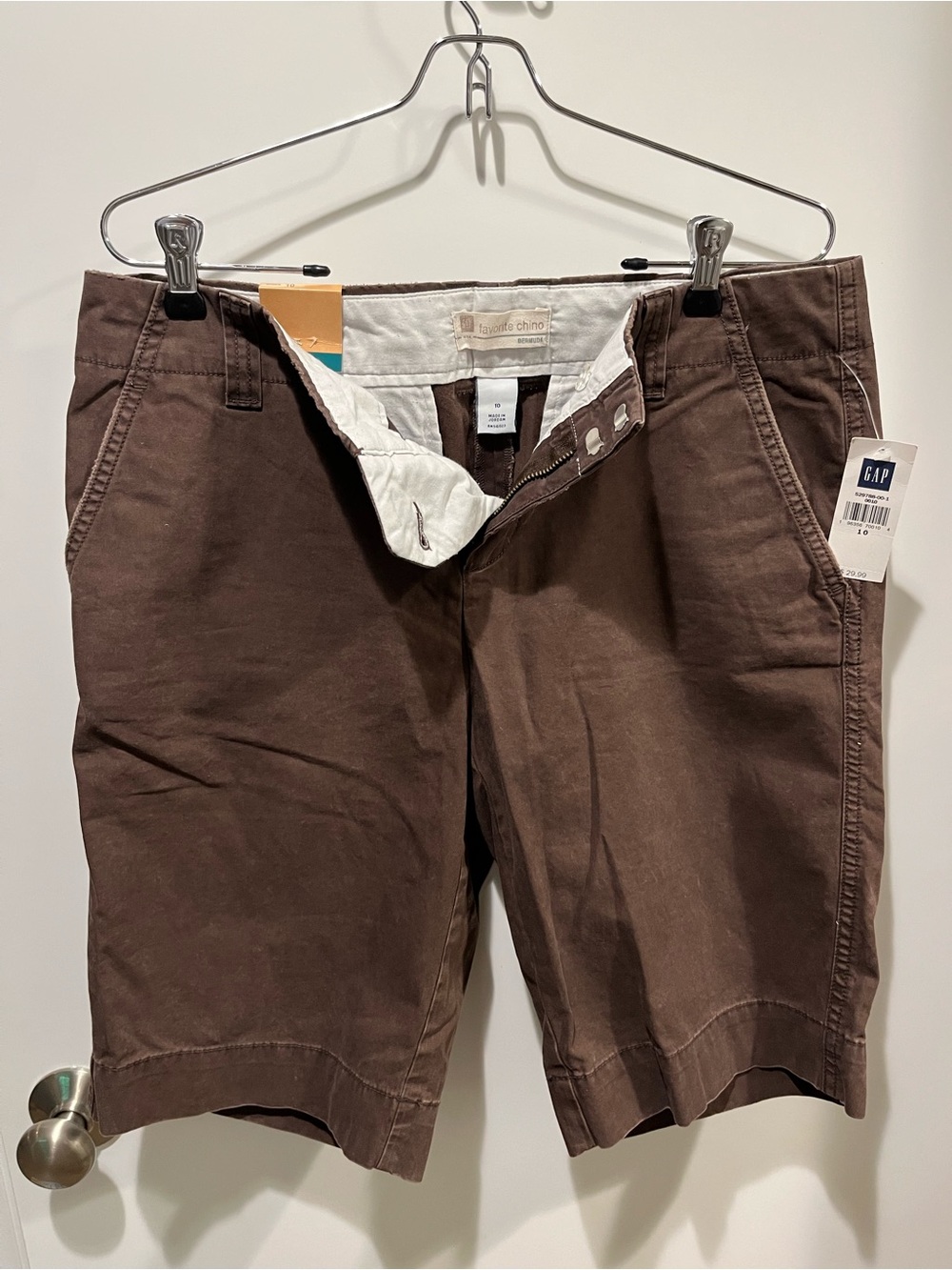 GAP Women's Brown Chino Bermuda Shorts